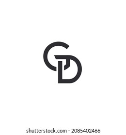 Initial letter GD DG template logo design