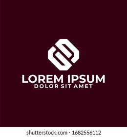 Initial letter GD, GG, DD logo template with geometric diamond or hands illustration in flat design monogram symbol
