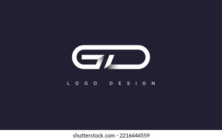 Initial letter gd linked logo design template element. Initial letter gd linked usable for business and company branding logos.Initial letter gd linked flat vector logo design template element.