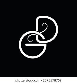 Initial letter GD logo design 