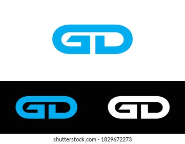Initial Letter GD Logo or Icon Design Template