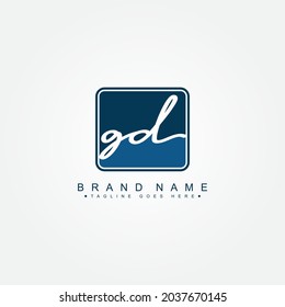 Initial Letter GD Logo - Minimal Signature Logo