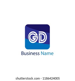 Initial Letter GD Logo Template Design
