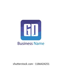 Initial Letter GD Logo Template Design