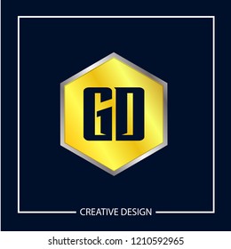 Initial Letter GD Logo Template Design