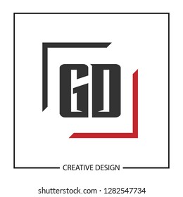 Initial Letter GD Logo Template Design