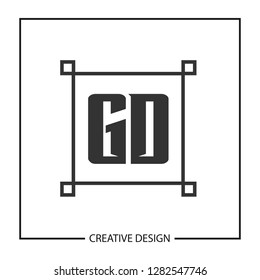 Initial Letter GD Logo Template Design