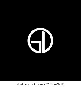 Initial letter GD logo template design