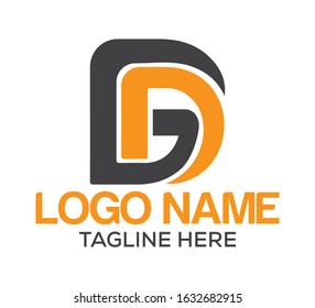 Initial letter GD or GD modern Uppercase logo design template suitable for company logo, print, digital, icon, apps, and other marketing material purpose