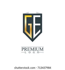 Initial Letter GE Company Design Logo Template