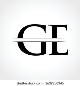 Initial Letter GE Creative Logo Design vector Template. Abstract Letter GE logo Design