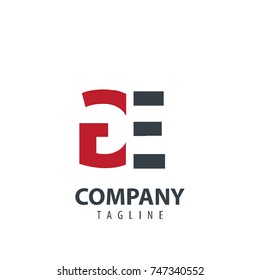 Initial Letter GE Design Logo