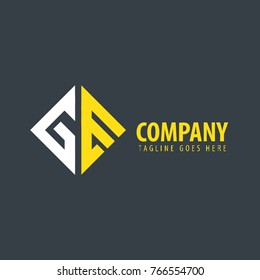 Initial Letter GE Design Logo