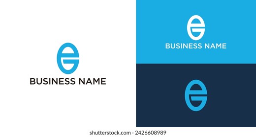 Initial letter ge or e,g logo vector design templates