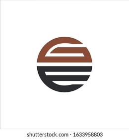 Initial letter ge or eg logo design template