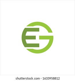 Initial letter ge or eg logo design template