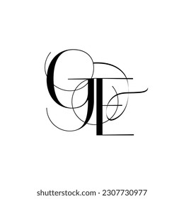 Diseño del logotipo GE de la letra inicial