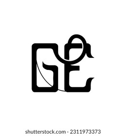 Initial letter GE logo design