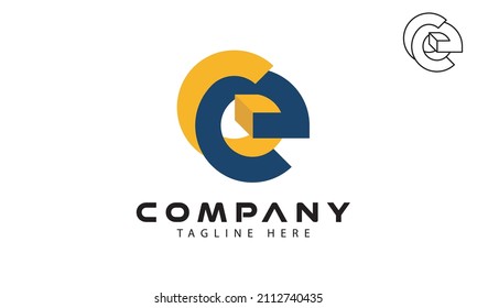 Initial Letter GE Logo. Modern Style letter GE design logo inspiration. usable for brand and company logos. vector illustration