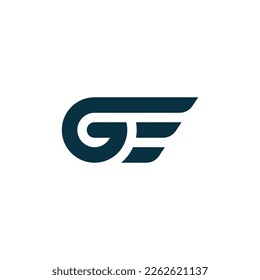 Initial Letter GE Logo. Modern Style letter GE design logo inspiration.