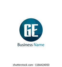 Initial Letter GE Logo Template Design