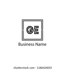 Initial Letter GE Logo Template Design