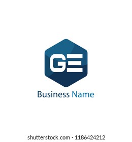 Initial Letter GE Logo Template Design