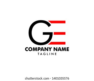 Initial letter GE logo vector concept