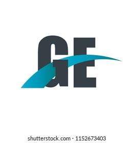 Initial Letter GE Overlapping Design Logo