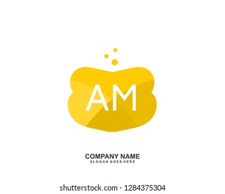 AM Initial letter geometric logo vector