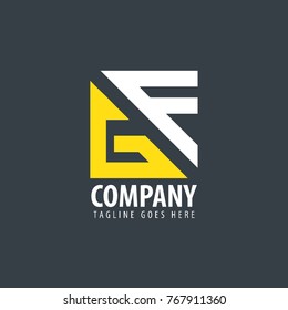 Initial Letter GF Design Logo