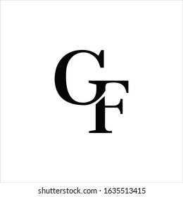 initial letter gf or fg logo vector design
