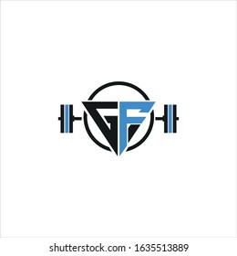 initial letter gf or fg logo vector designs