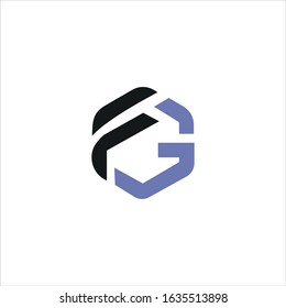 initial letter gf or fg logo vector designs