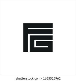Initial letter gf or fg logo vector templates