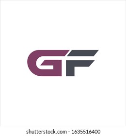 Initial letter gf or fg logo vector templates