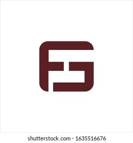 Initial letter gf or fg logo vector design template