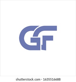 Initial letter gf or fg logo vector design template