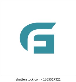 Initial letter gf or fg logo vector design templates