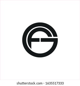 Initial letter gf or fg logo vector design templates