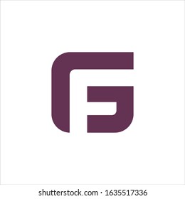 Initial letter gf or fg logo vector design templates