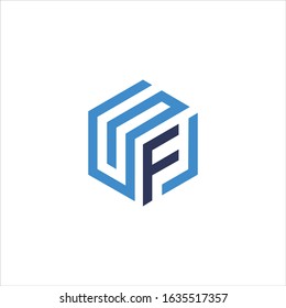 Initial letter gf or fg logo vector design templates