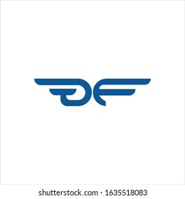 Initial letter gf or fg logo vector design 