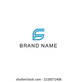 Plantillas de diseño de vectores de logotipo gf o fg de letra inicial