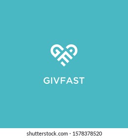 initial letter gf, girlfriend gift symbol