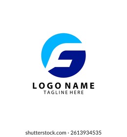 initial letter GF isolated logo design vector