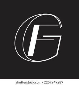 initial letter GF logo design