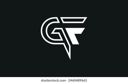 Letra inicial GF Logo Design. Diseño de Logo GF. Logo GF creativo y moderno.