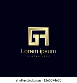 Initial Letter GF Logo Template Vector Design