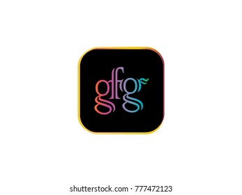 initial letter gfg design Logo Vector Graphic Branding Letter Element.